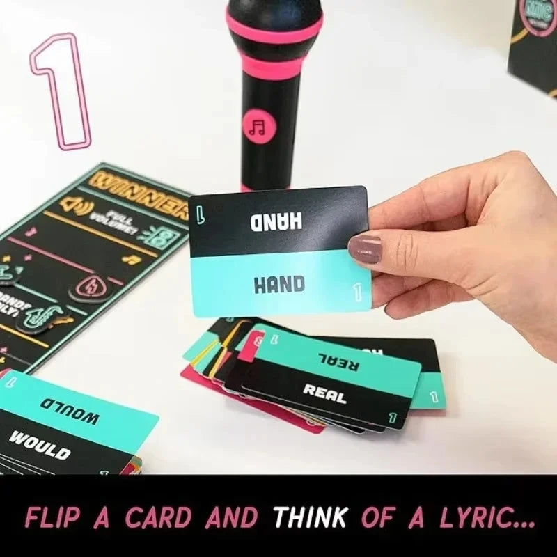 Lucky Egg Official Grab The Mic Family Karaoke Board Game 2-10 Players Game For Hilarious Game Nights Birthday Party Kids Gift