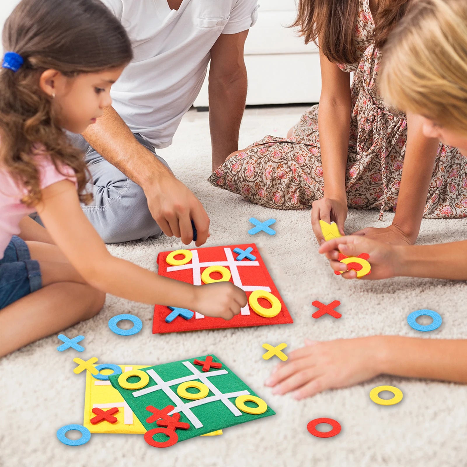 20pcs Felt Board Game  for Kids and Family Party Fun Mini Board Game Toy Family Board Game Birthday Party Favors Travel Game