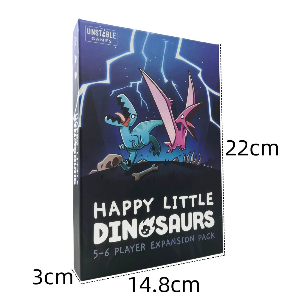 Happy Little Dinosaurs English Chess and Card Strategy Hazards Party Playing Board Evolution Game Cards