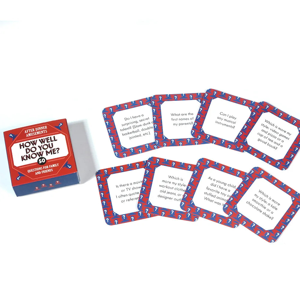 Mini Box - How Well Do You Know Me? Game Board Cards for Family Entertainment and Friends Gathering