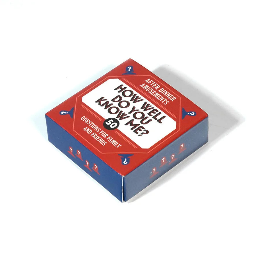 Mini Box - How Well Do You Know Me? Game Board Cards for Family Entertainment and Friends Gathering