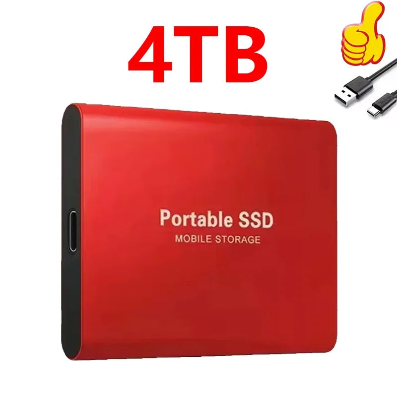 Portable High Speed External Hard Disks Fast Data Transfer Hard Drives 1TB 2TB 4TB High Capacity Storage SSD for MAC Notebook PC