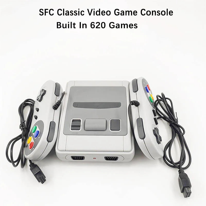 Mini Retro Video Game Console For SNES Home Game Player AV Output Built in SFC620 Game with wired Gamepad For Children