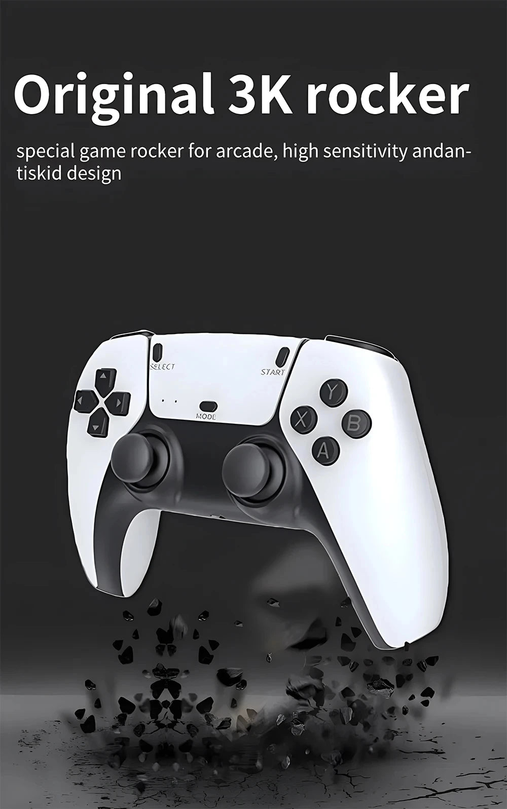 M15 Game Stick Mini TV Handheld Game Console Wireless Gamepads Video Game 128G 30000+ Retro Game HD Output Two-player for PS1 Et