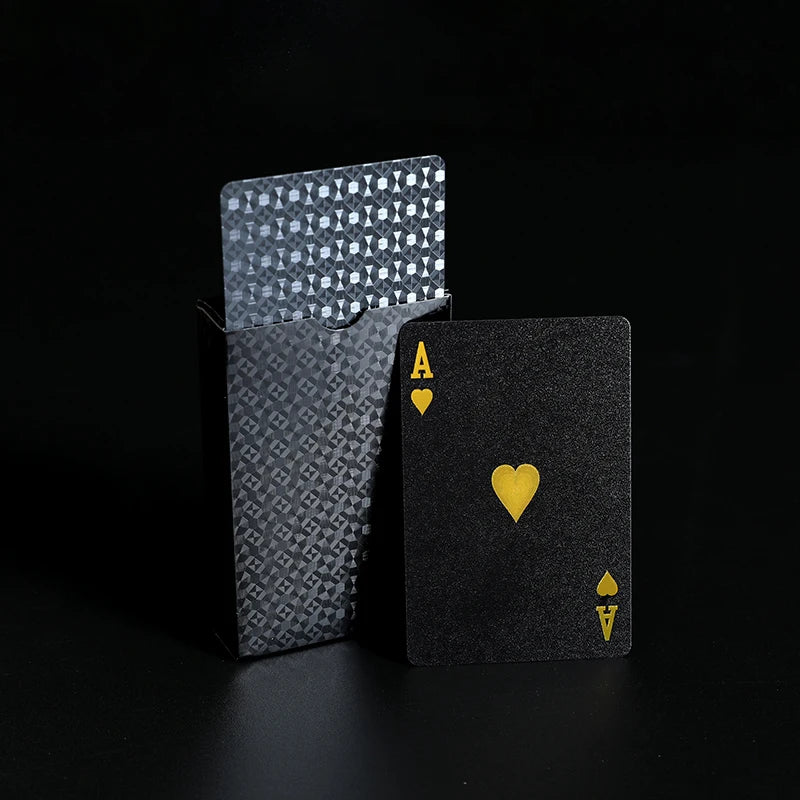 Color Black Gold Playing Card Game Card Group Waterproof Poker Suit Magic Dmagic Package Board Game Gift Collection