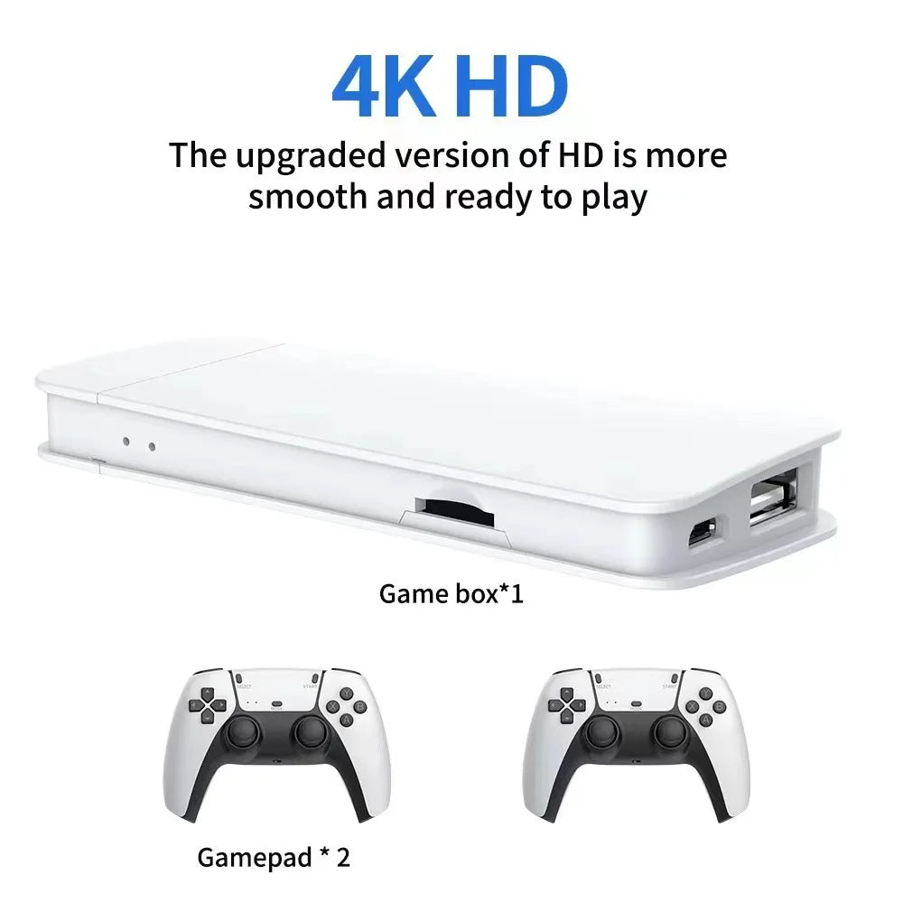 M15 Game Stick Mini TV Handheld Game Console Wireless Gamepads Video Game 128G 30000+ Retro Game HD Output Two-player for PS1 Et