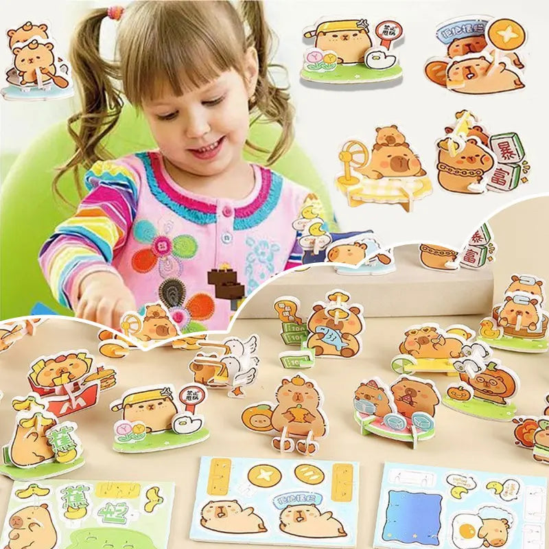 Cartoon Animal Capybara Paper Jigsaw Puzzle Theme Puzzle Party Favors For Kids Birthday Party Favors Classroom Rewards