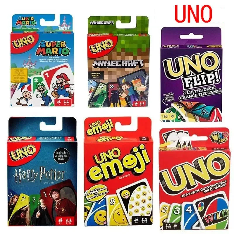 10styles UNO Minecraft Solitaire Multiplayer Entertainment Card Game Super Fun Parent-Child Interaction Puzzle Poker