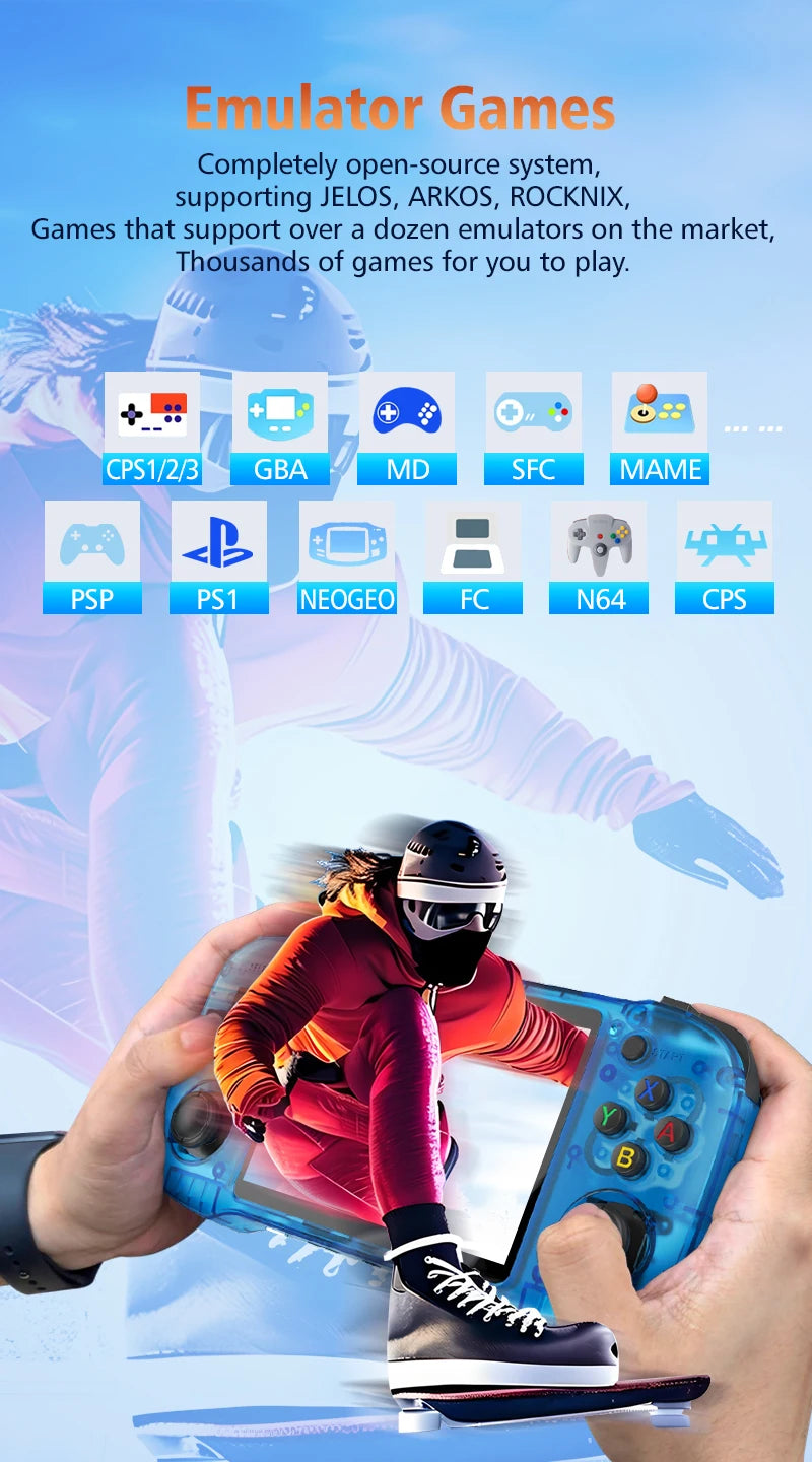 100% Original Linux R46H Retro Handheld Game Console 4.2 IPS 20000+ Games Portable Pocket Player 64G/128G Kids Gifts 2025 NEW