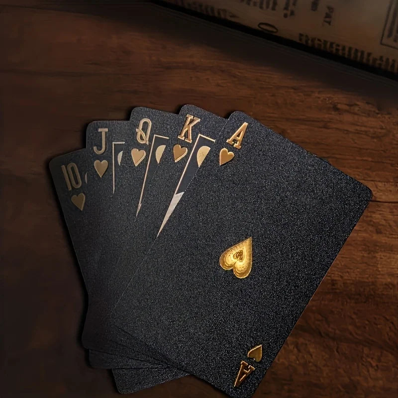Color Black Gold Playing Card Game Card Group Waterproof Poker Suit Magic Dmagic Package Board Game Gift Collection