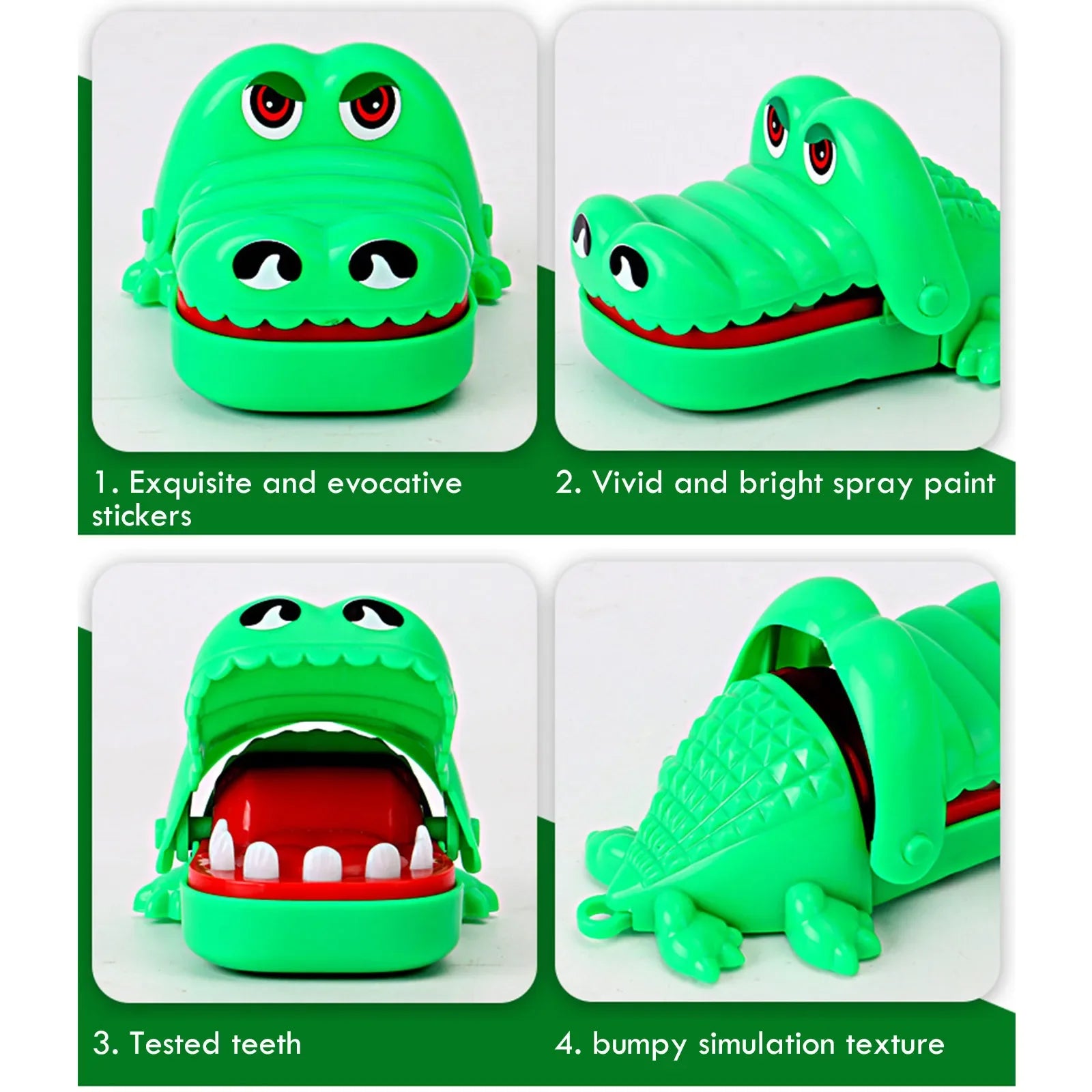 Crocodile Teeth Toys Alligator Family Party Toy Interactive Mini Biting Finger Game Non‑Toxic for Family Games