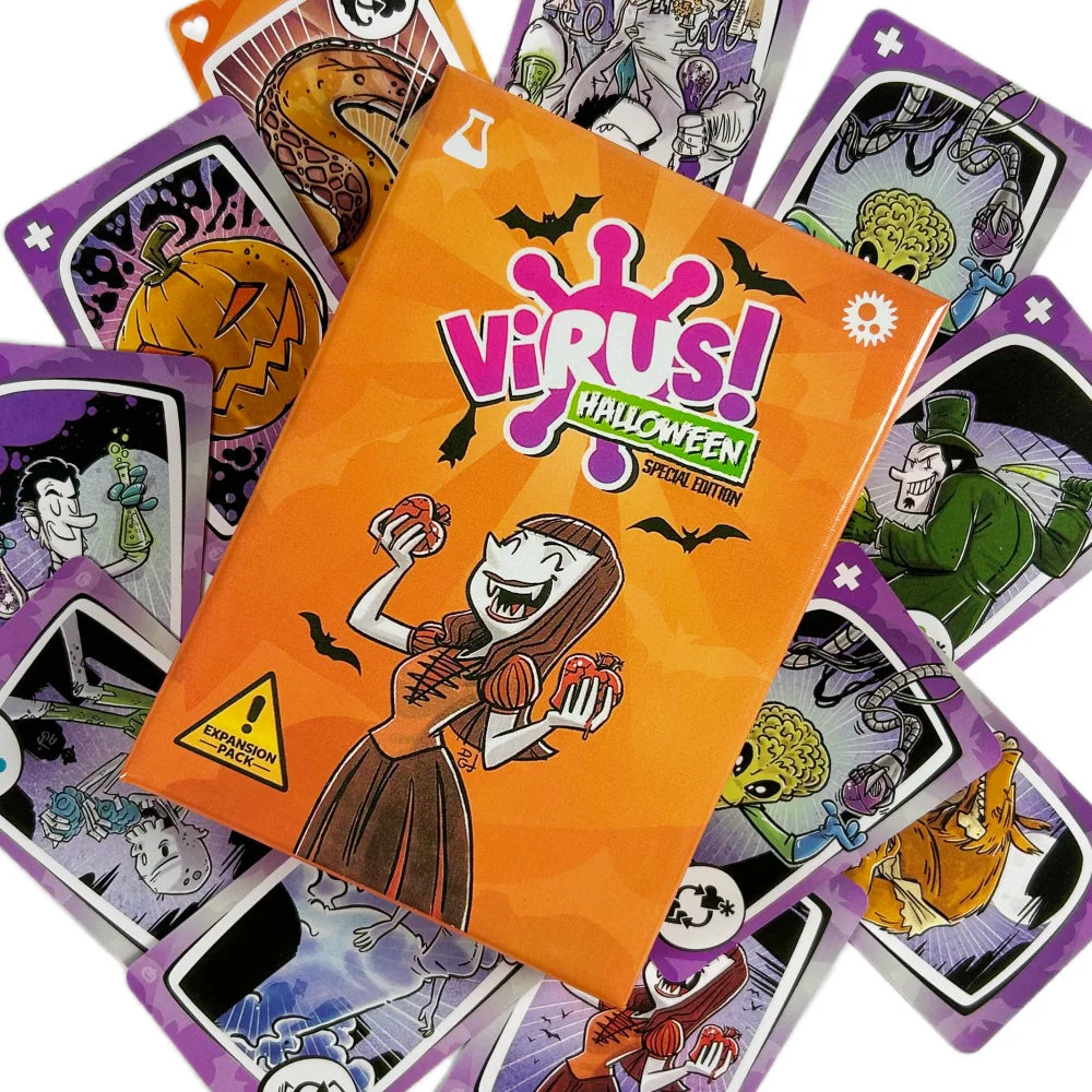 Virus Card Game The Virus 1 2 3 4 Card Correct Version Party Board Game Deck Halloween Edition For Fun Family Games