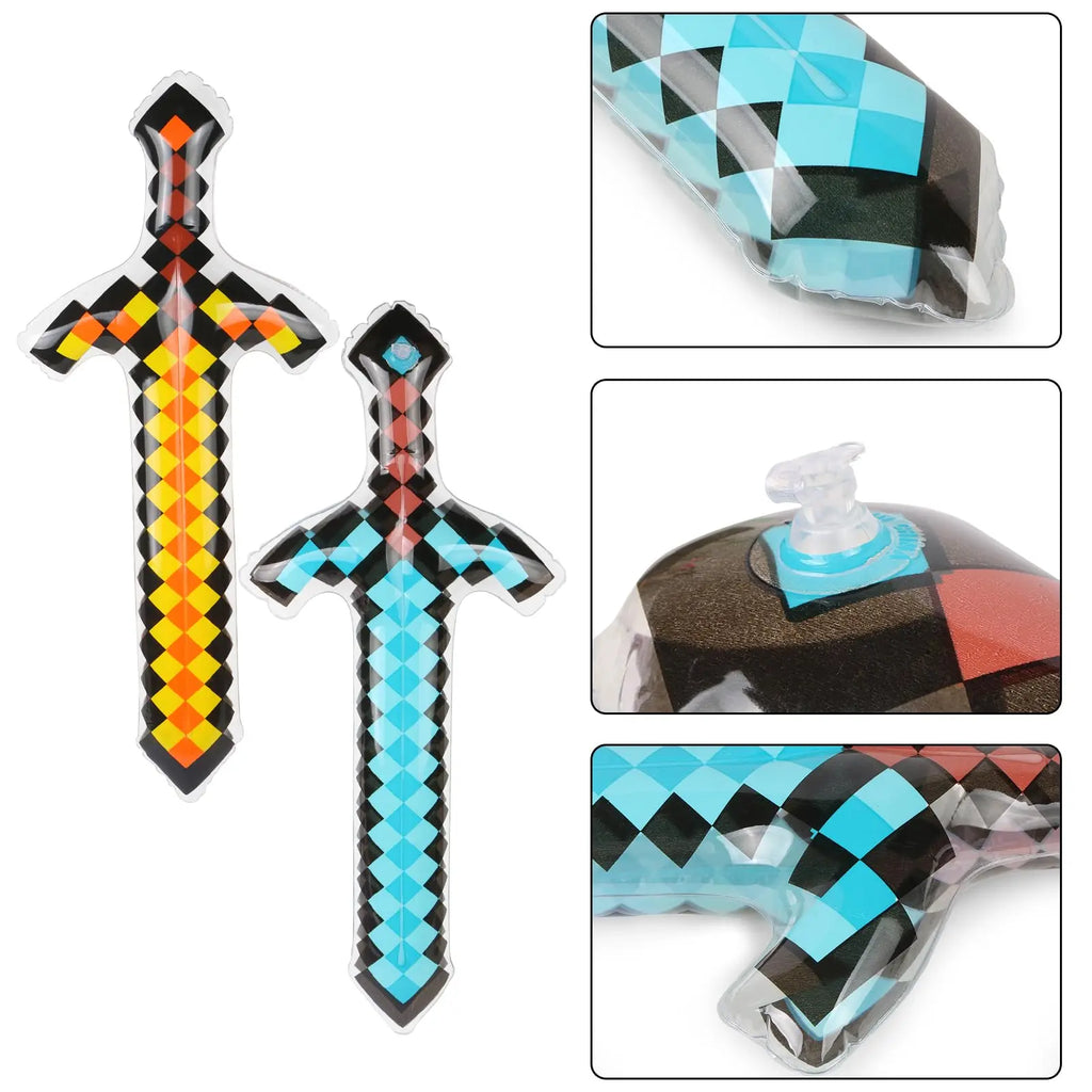12-72Pcs Inflatable Sword Toy Inflatable Weapons for Theme Party Birthday Halloween Kids Themed Party Gifts Sword Party Favors