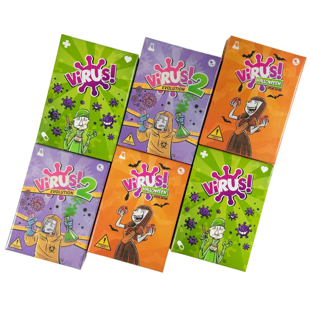Virus Card Game The Virus 1 2 3 4 Card Correct Version Party Board Game Deck Halloween Edition For Fun Family Games