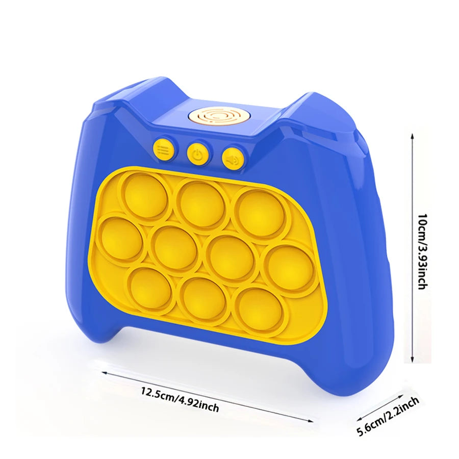 Pop Light Fidget Game Quick Push Bubble Game Portable Handheld Handle Toys Boys Girls Gift for Kids Machine Relieve Stress Toys
