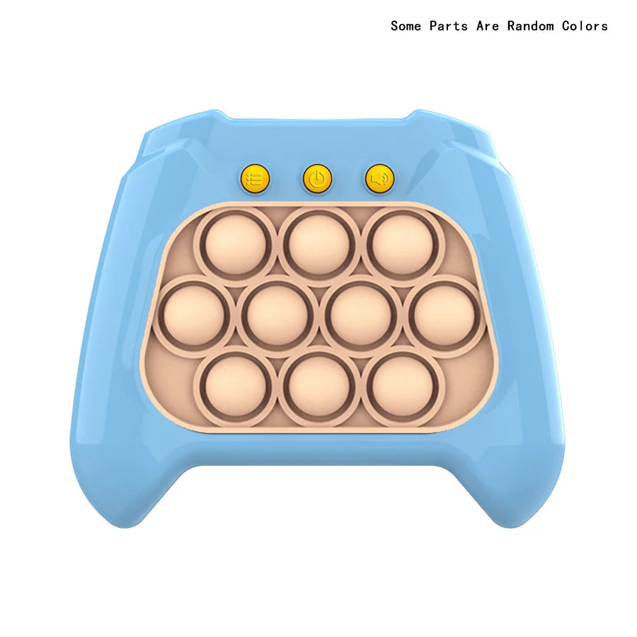 Pop Light Fidget Game Quick Push Bubble Game Portable Handheld Handle Toys Boys Girls Gift for Kids Machine Relieve Stress Toys