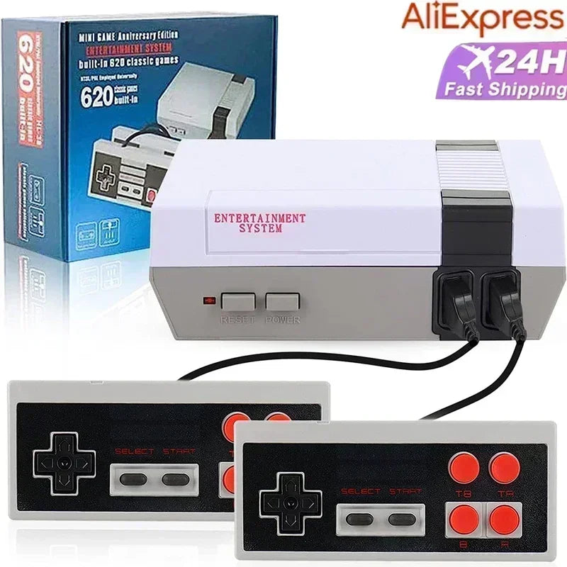 4 Button Controller Gamepad For 8 Bit Retro Video Game Consoles HDMI-Compatible Mini Stick Built in 620 Games Dual Classic