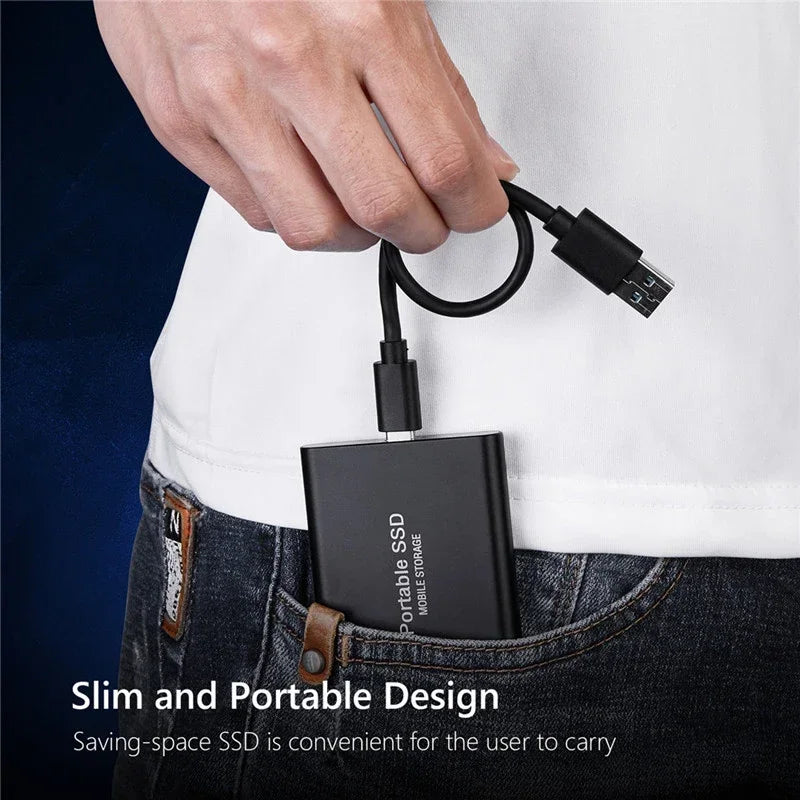 Portable High Speed External Hard Disks Fast Data Transfer Hard Drives 1TB 2TB 4TB High Capacity Storage SSD for MAC Notebook PC