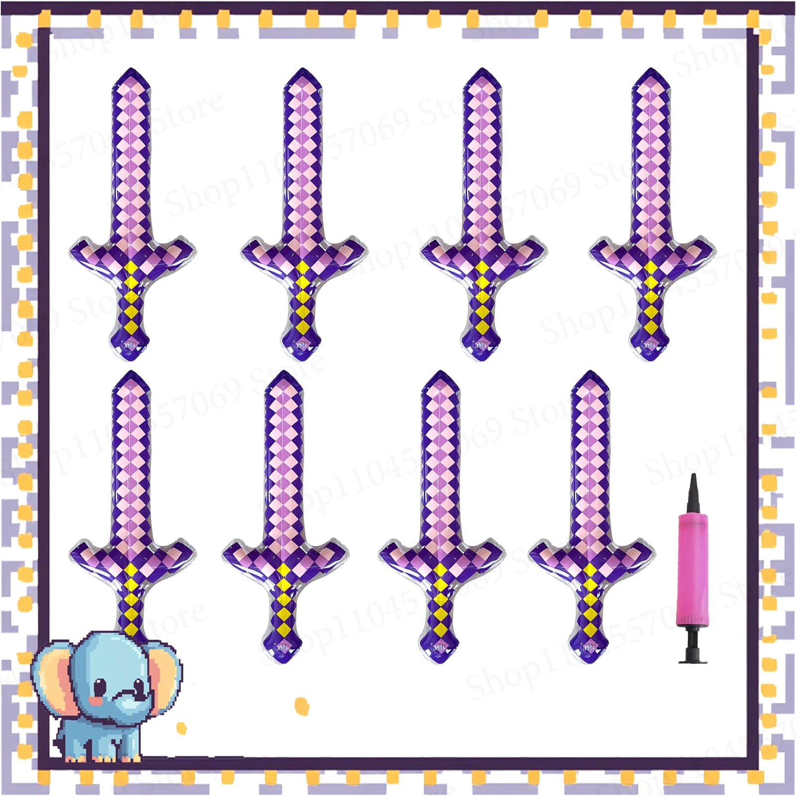 12-72Pcs Inflatable Sword Toy Inflatable Weapons for Theme Party Birthday Halloween Kids Themed Party Gifts Sword Party Favors