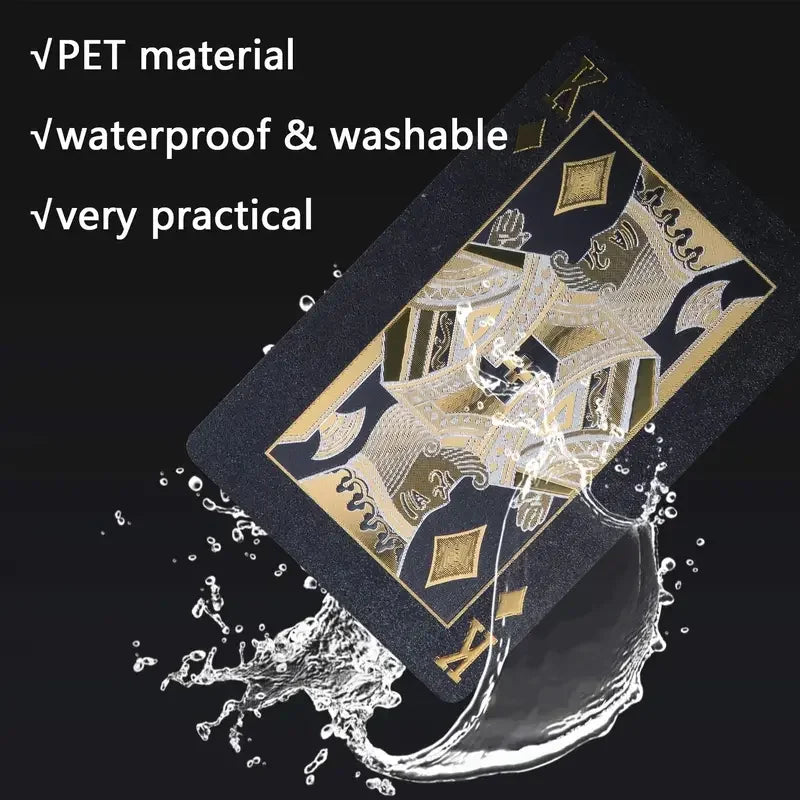 Color Black Gold Playing Card Game Card Group Waterproof Poker Suit Magic Dmagic Package Board Game Gift Collection