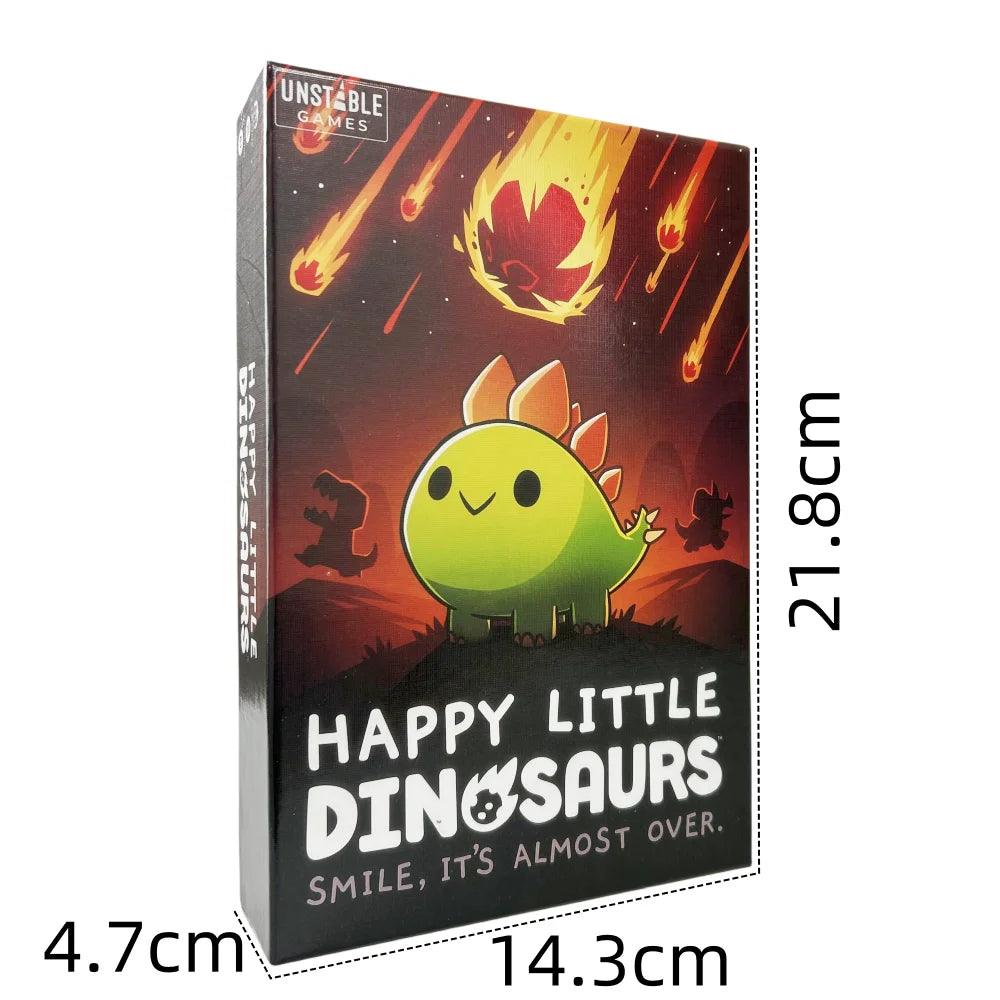 Happy Little Dinosaurs English Chess and Card Strategy Hazards Party Playing Board Evolution Game Cards