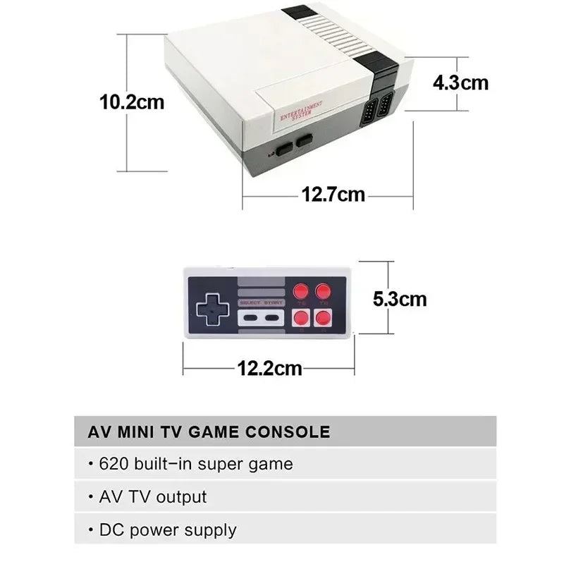 4 Button Controller Gamepad For 8 Bit Retro Video Game Consoles HDMI-Compatible Mini Stick Built in 620 Games Dual Classic