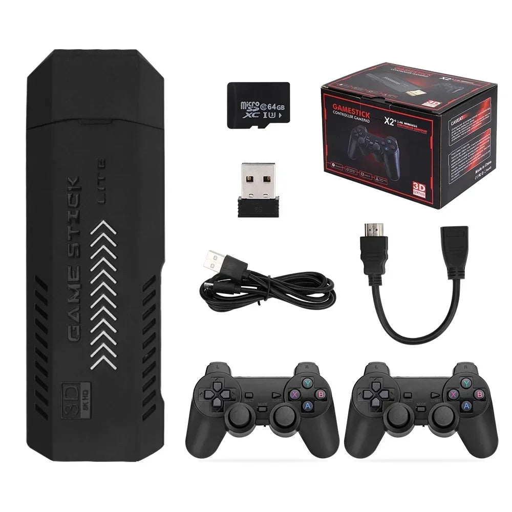 X2 Plus 256G 50000 Game GD10 Pro 4K Game Player 3D HD Retro Video Game Console Wireless Controller TV 50 Emulator For Kids Gifts