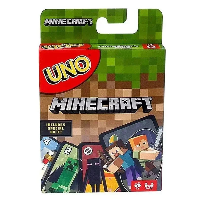 10styles UNO Minecraft Solitaire Multiplayer Entertainment Card Game Super Fun Parent-Child Interaction Puzzle Poker