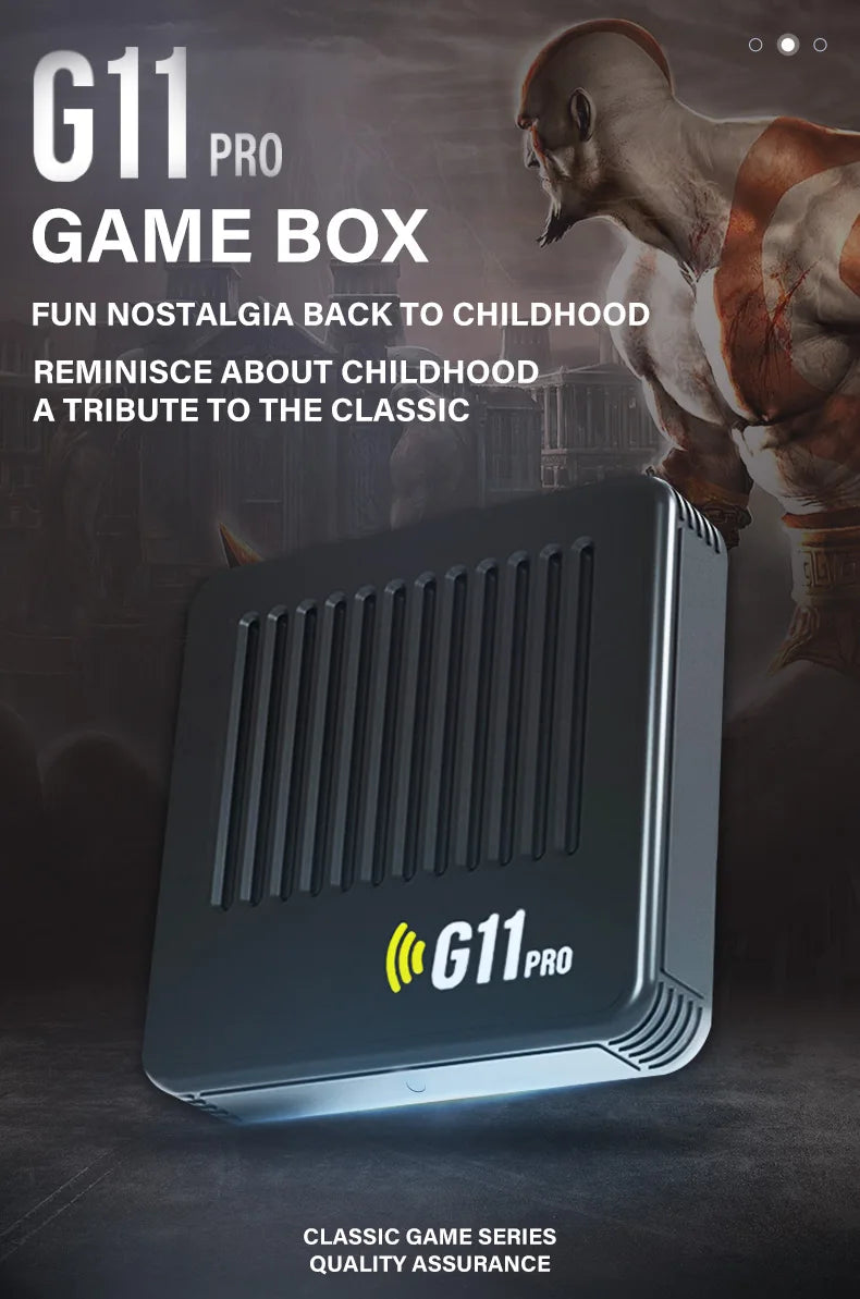 G11 Pro Game Box 4K HD TV Game Stick Video Game Console 128G Built in 40000 Retro Games Portable Game Player Wireless Gamepad