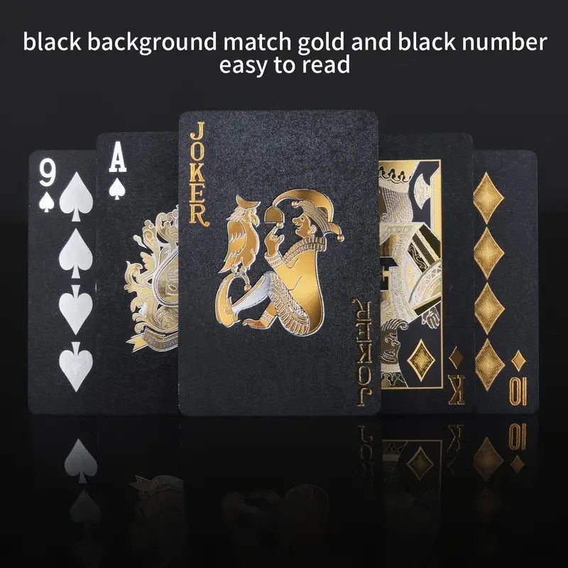 Color Black Gold Playing Card Game Card Group Waterproof Poker Suit Magic Dmagic Package Board Game Gift Collection