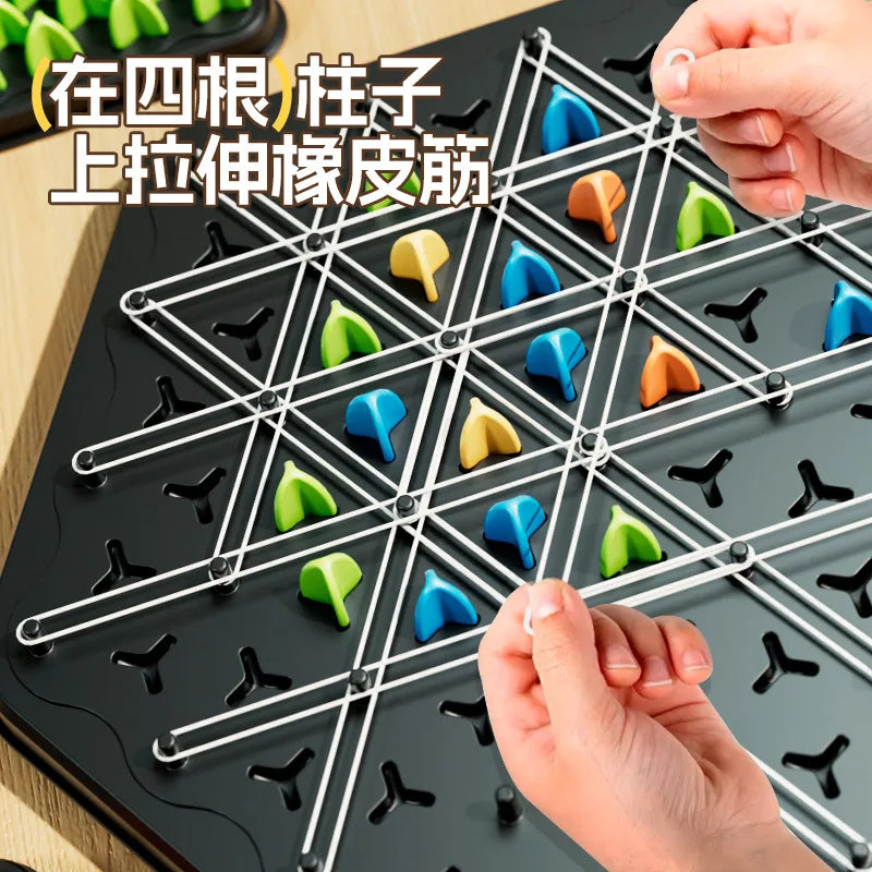 New Triangle Chain Rubber Band Chess Desktop Puzzle Game, Family Parent-child Interaction Game, Exercise Logic Puzzle Baby Toys