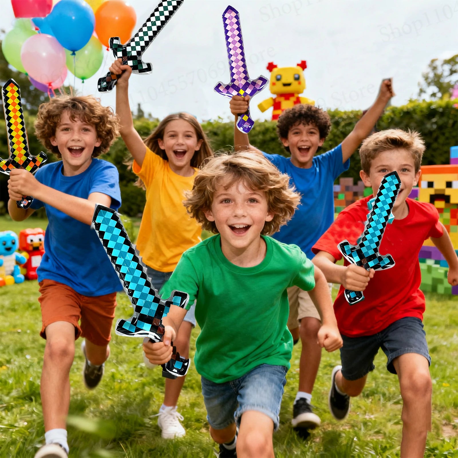 12-72Pcs Inflatable Sword Toy Inflatable Weapons for Theme Party Birthday Halloween Kids Themed Party Gifts Sword Party Favors