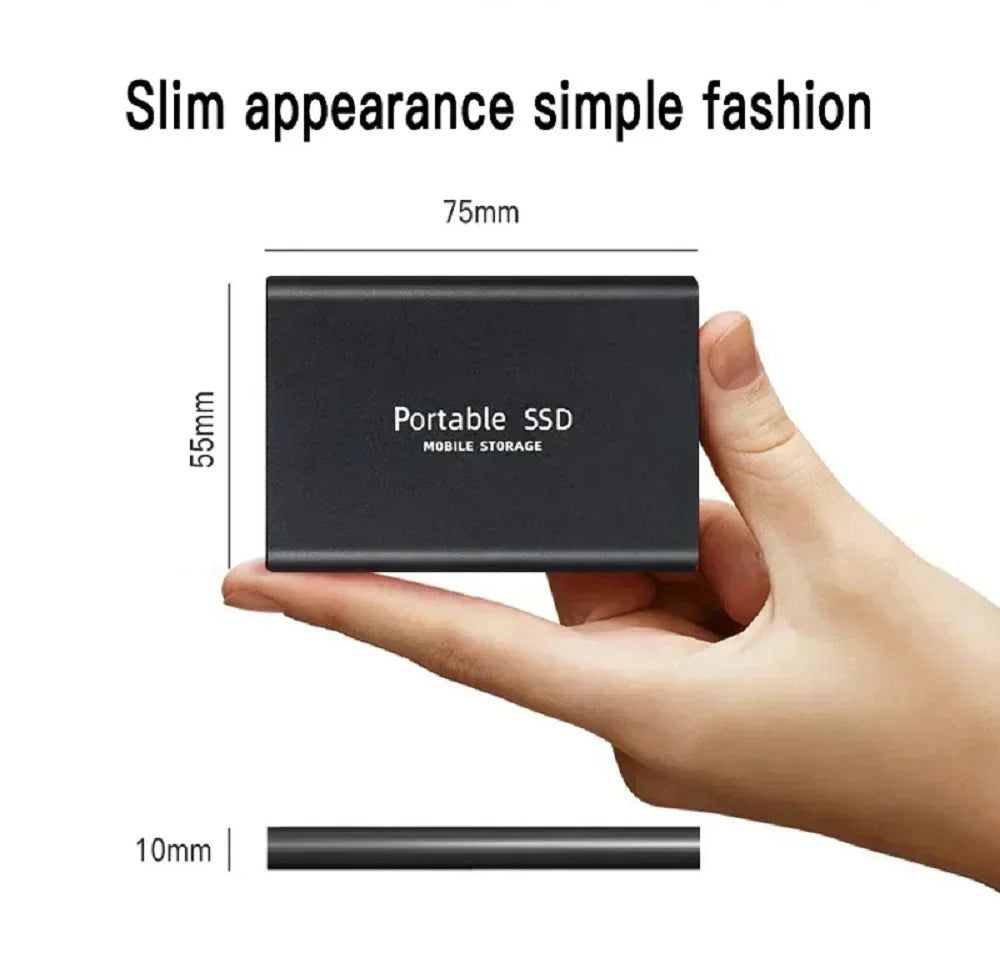 Portable High Speed External Hard Disks Fast Data Transfer Hard Drives 1TB 2TB 4TB High Capacity Storage SSD for MAC Notebook PC