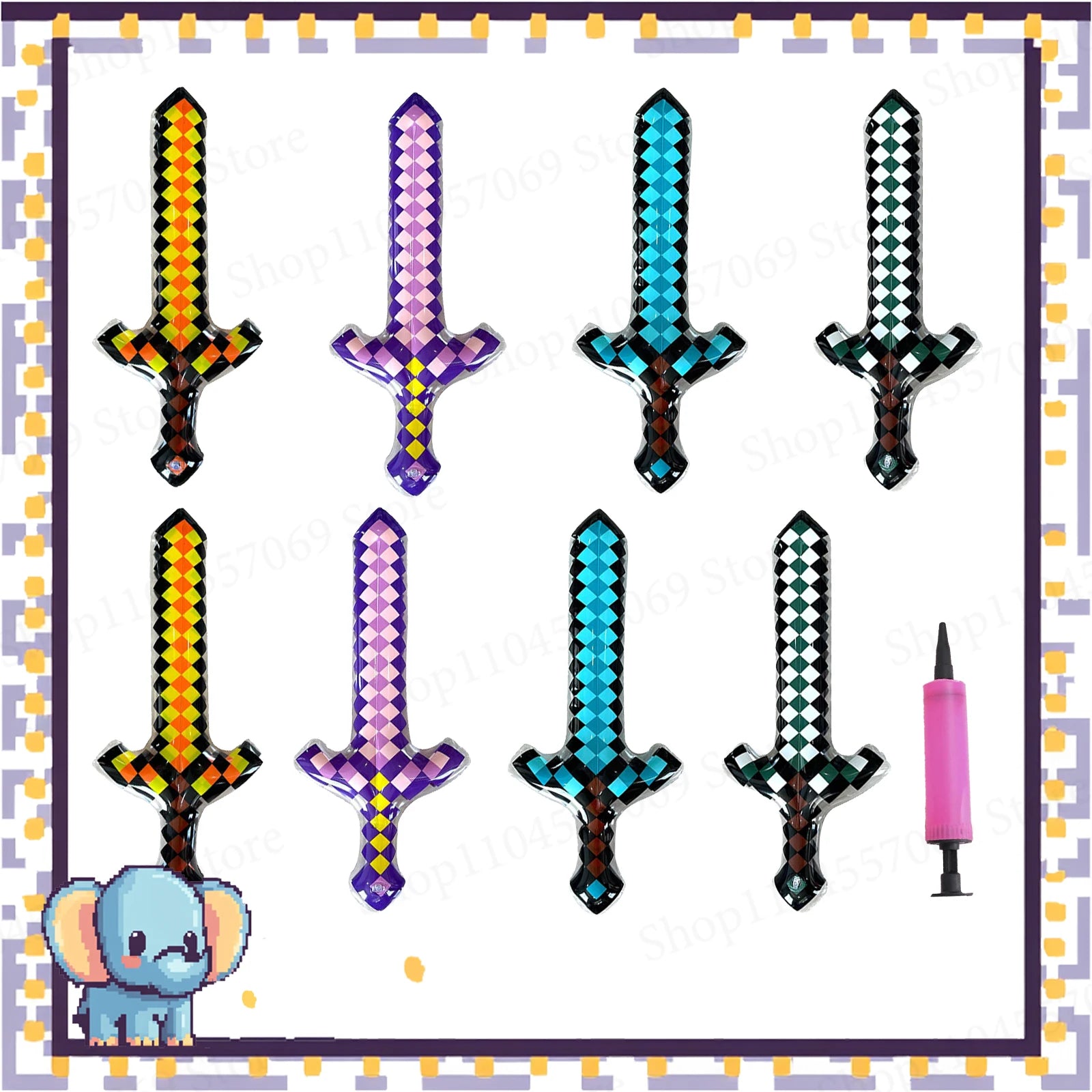 12-72Pcs Inflatable Sword Toy Inflatable Weapons for Theme Party Birthday Halloween Kids Themed Party Gifts Sword Party Favors
