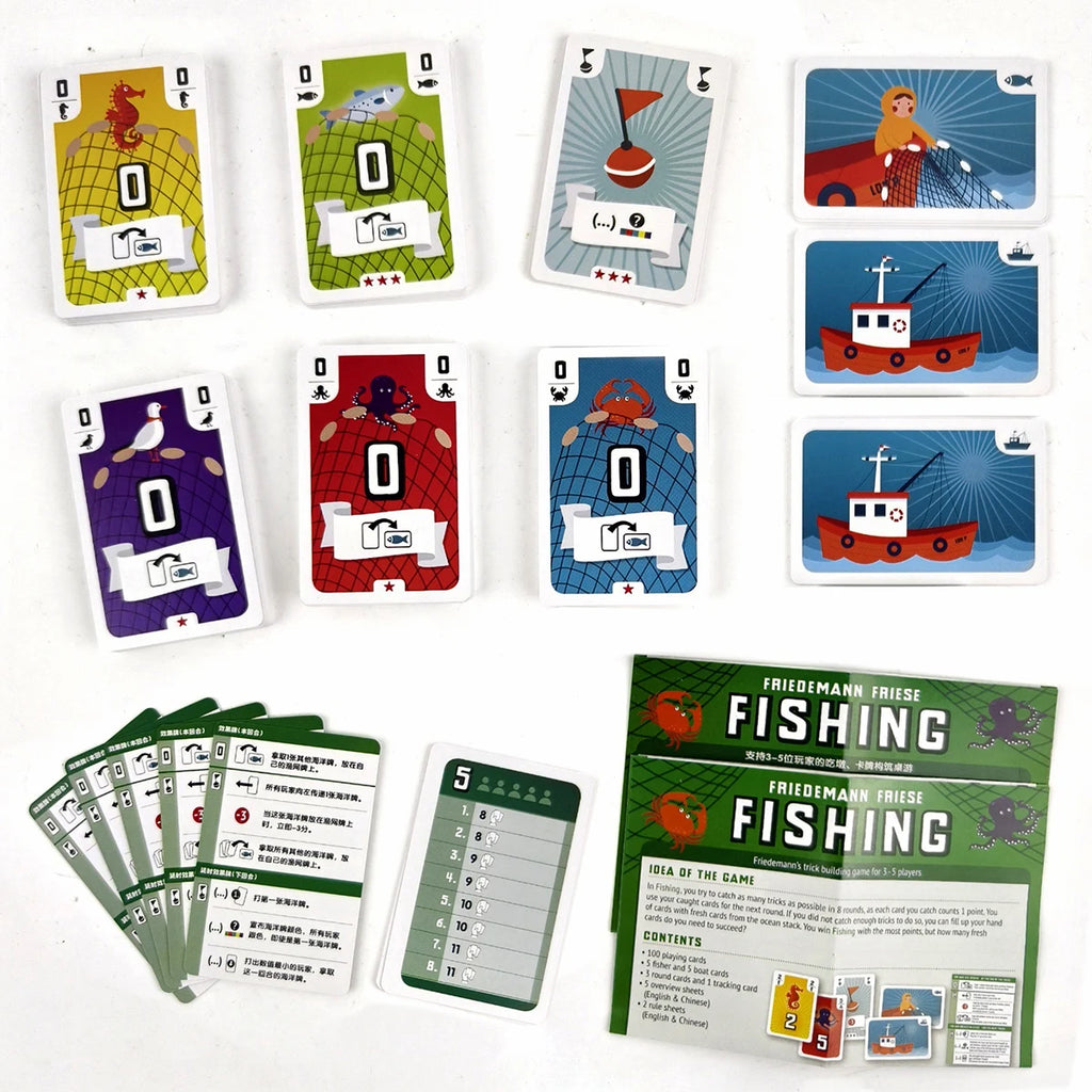 2025 New Board game Fishing  3-5 players 40-60min Family/Party Funny Table Game Friends Entertainment Cards Game