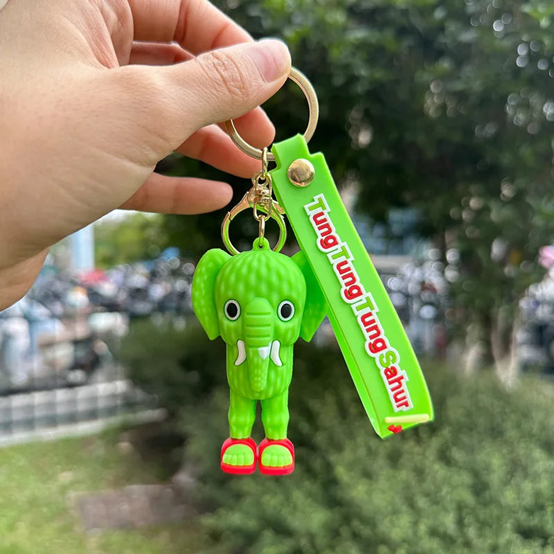 Tung Tung Sahur Party Favor Neon Stickers Cake Topper Glasses Gift Bag Balloons Keychain Squishy Fidget Theme Party Favors