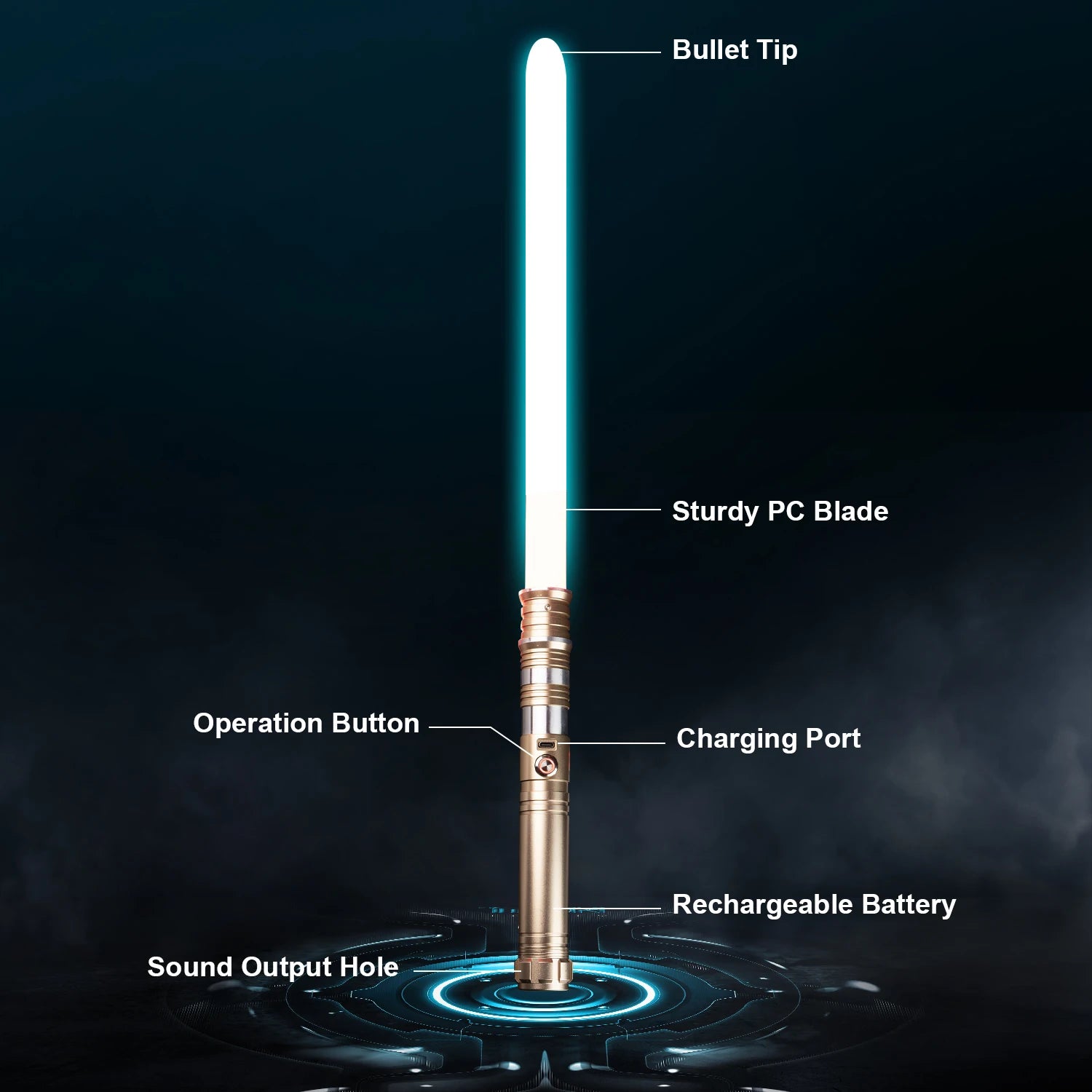 DamienSaber Xeno3.0 Pixel Lightsaber Sensitive Smooth Swing Light Saber Force Heavy Dueling Blade Metal Hilt with 34 Sound Fonts