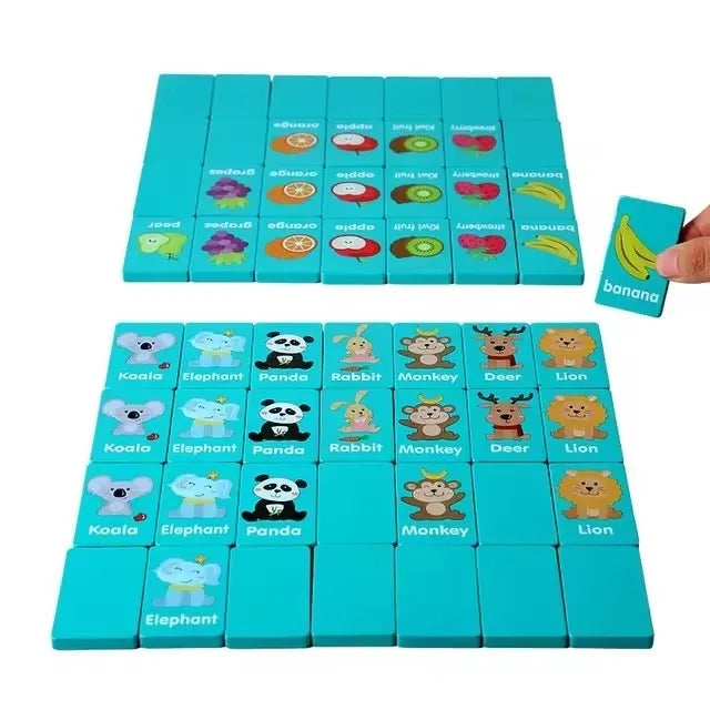 Kid Blocks Seaside Escape Mahjong Wooden Memory Solitaire Matching Game Party Family Board Games Animal Educational Puzzles Toy