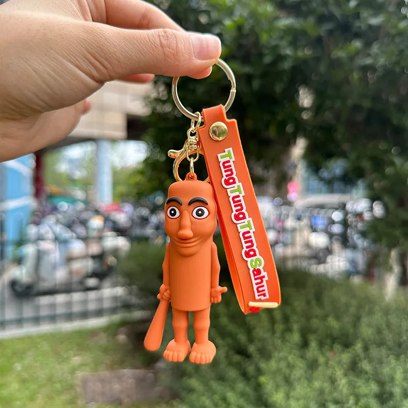 Tung Tung Sahur Party Favor Neon Stickers Cake Topper Glasses Gift Bag Balloons Keychain Squishy Fidget Theme Party Favors