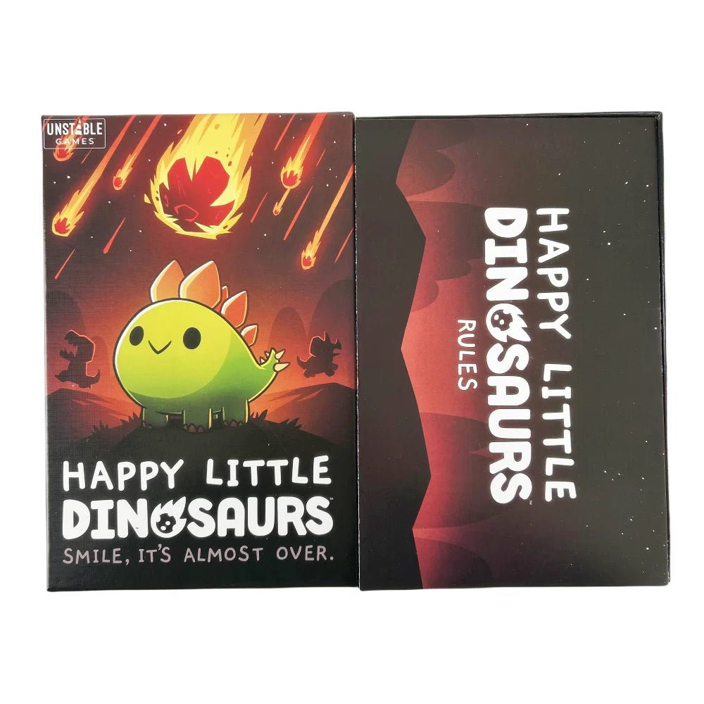 Happy Little Dinosaurs English Chess and Card Strategy Hazards Party Playing Board Evolution Game Cards