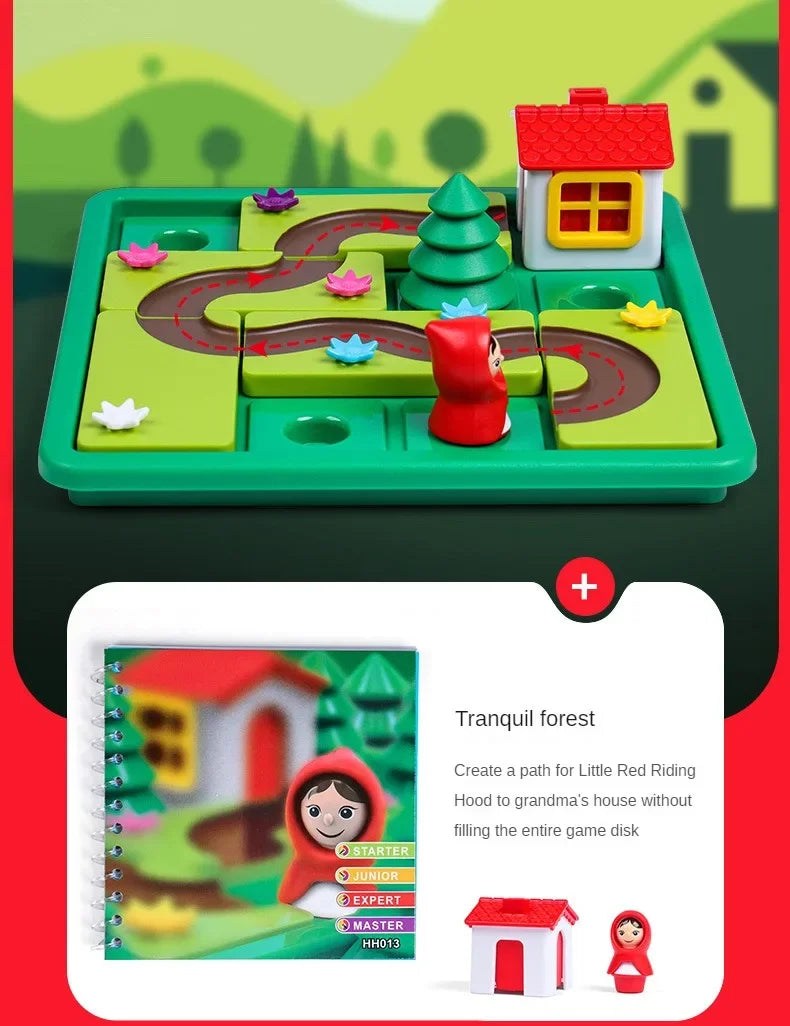 Little Red Riding Hood Smart Hide&Seek Board Games With Solution Skill-Building Puzzle Logic Game Training Toy for Children