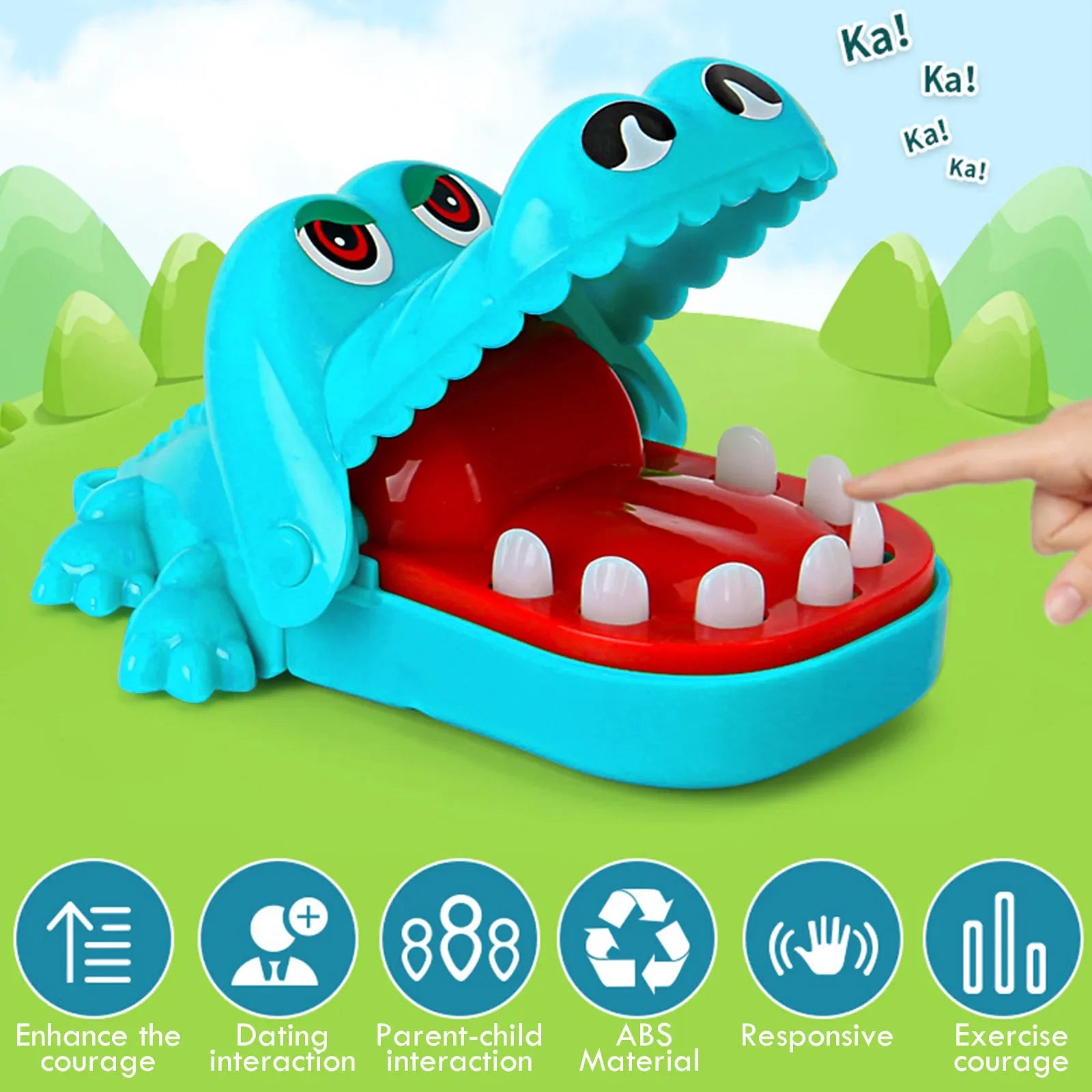 Crocodile Teeth Toys Alligator Family Party Toy Interactive Mini Biting Finger Game Non‑Toxic for Family Games