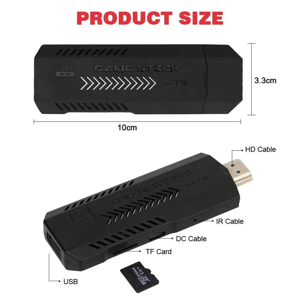 X2 Plus 256G 50000 Game GD10 Pro 4K Game Player 3D HD Retro Video Game Console Wireless Controller TV 50 Emulator For Kids Gifts