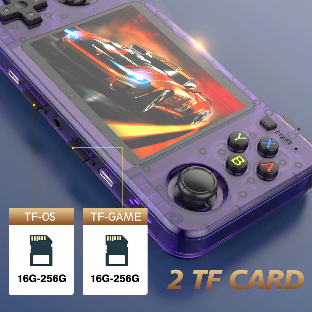 R36H Retro Handheld Console 3.5 inch IPS Screen Open-Source Linux System Portable Classic Game Consoles 64G Video Player Game