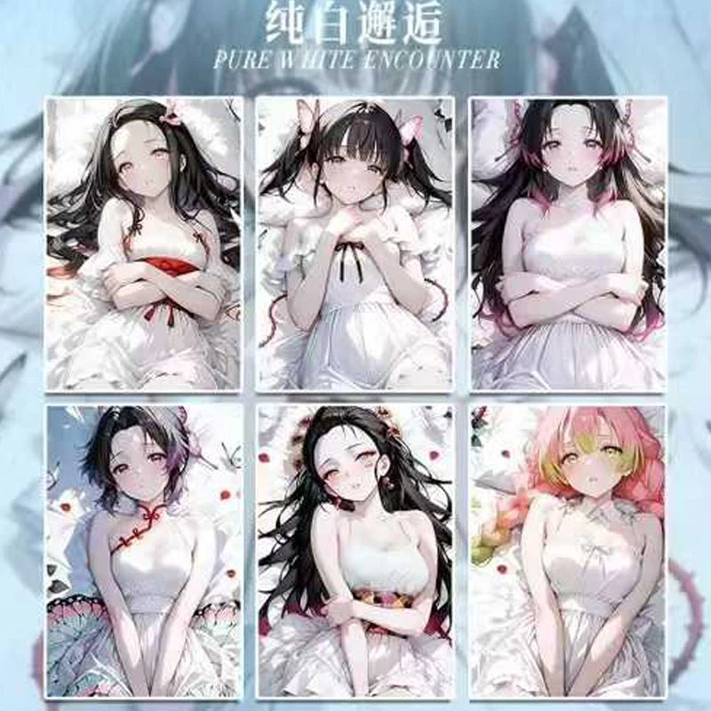 Demon Slayer Wholesales Cards Booster Box Collection A6 Colored Paper Tearing Trading Game Collection Japanese Style Gift