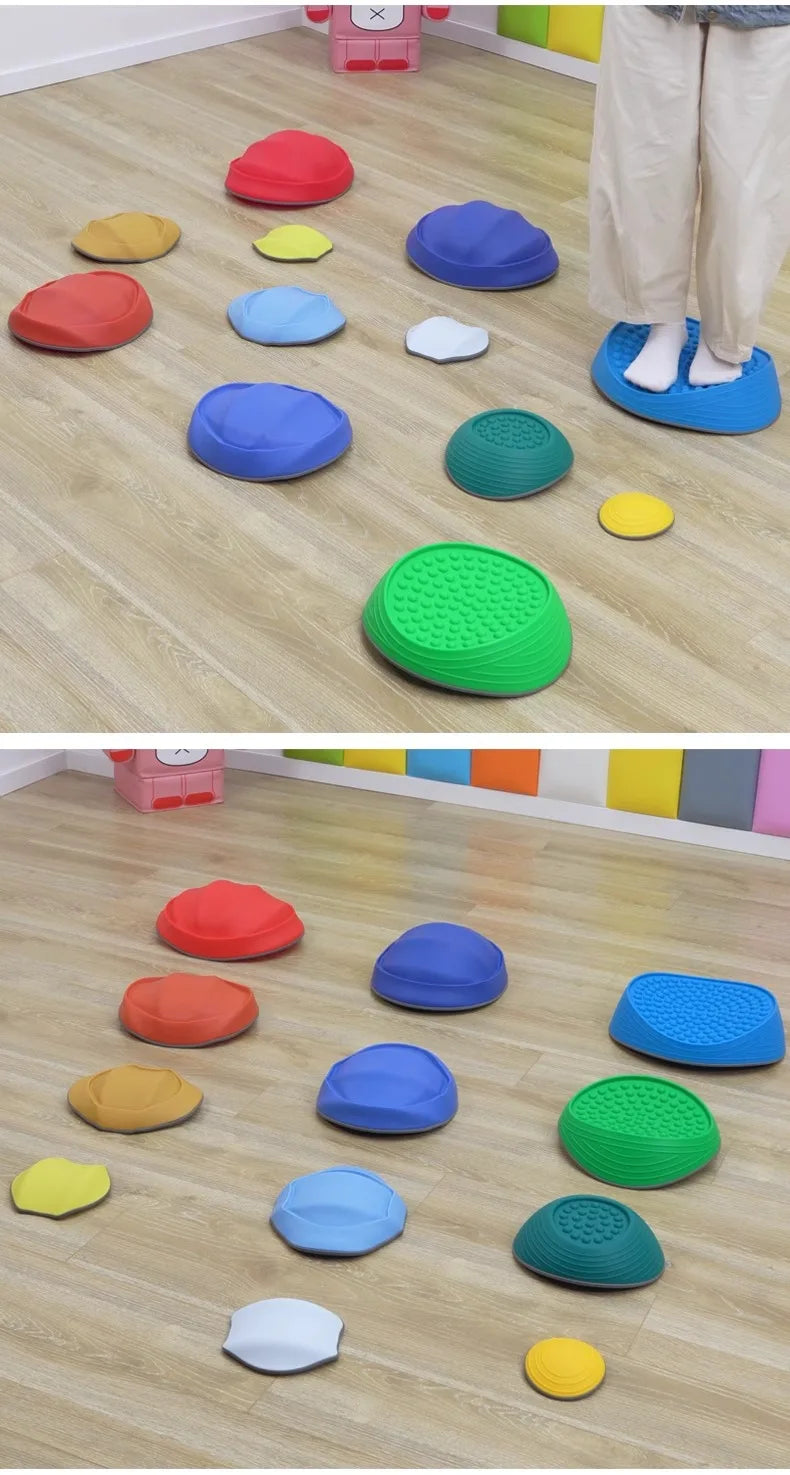 Children Balance Stepping Stones Sports Toys Sensory Integration Training Parish Party Indoor Outdoor Social Game Autism Therapy